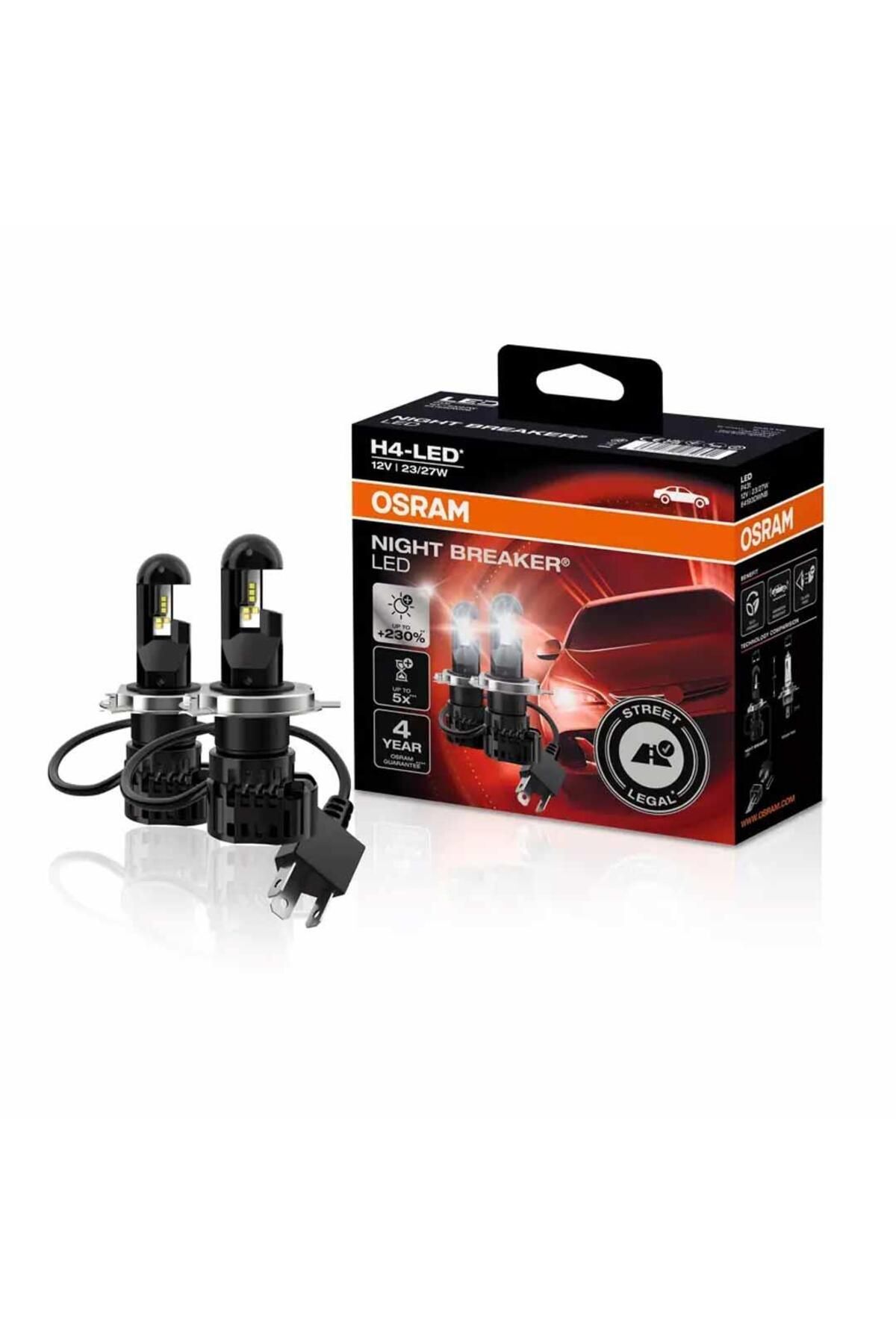Osram Night Breaker Led H4 12V %230 Fazla Işık 64193DWNB (1 Takım-2 Adet)