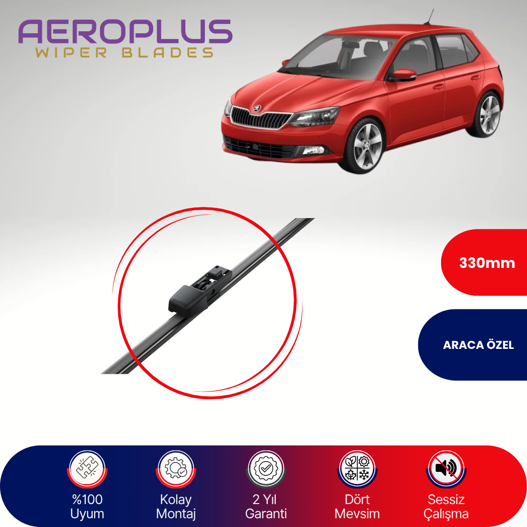 Aeroplus Skoda Fabia 2014-2021 Arka Silecek