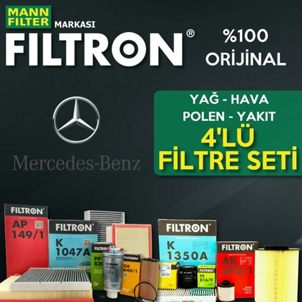 Filtron Mercedes Vito 115 Cdi Benzin Filtre Bakım Seti 2004-2010 4NP
