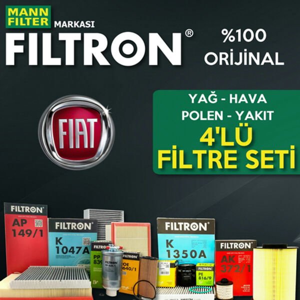 Filtron Fiat Albea 1.4 Benzin Filtre Bakım Seti 2005-2011 4NP