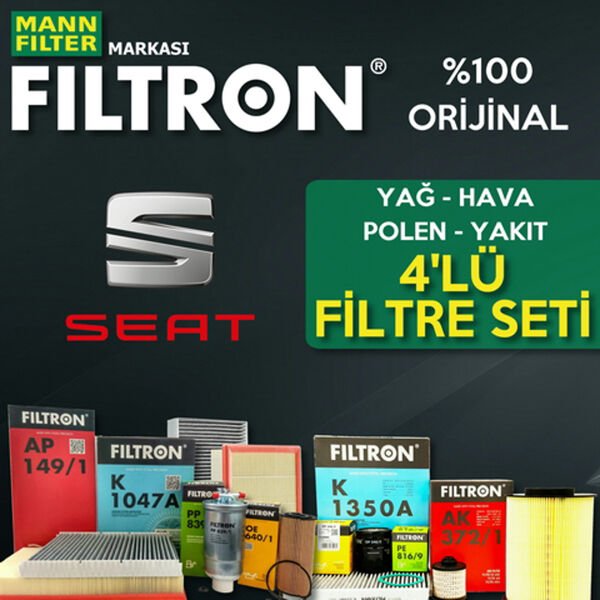 Filtron Seat Leon 1.6 Tdi Filtre Bakım Seti 2010-2012 4NP CAY