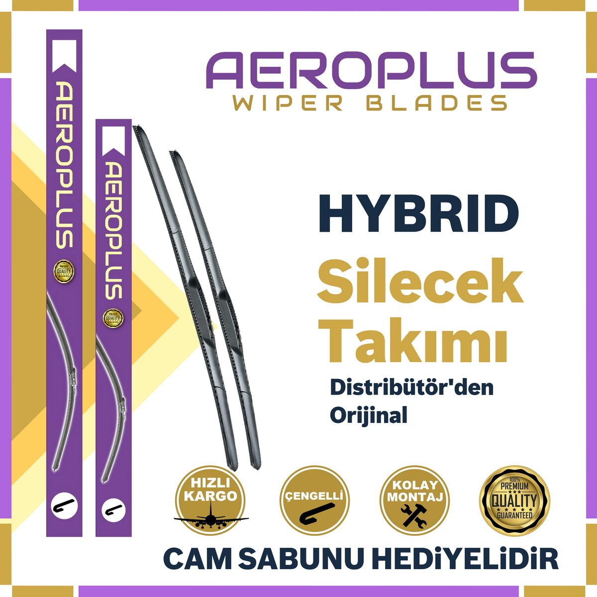 Aeroplus Mitsubishi Space Star 2012-2020 Hybrid Silecek Takımı