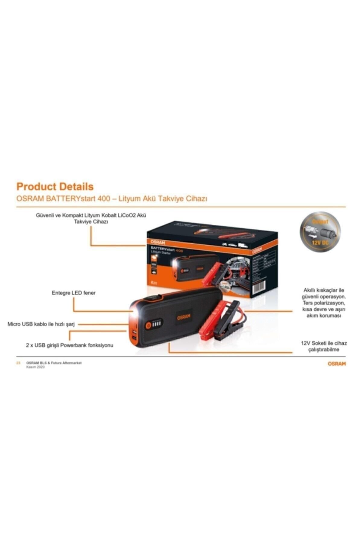 Osram Akü Takviye Cihazı 16800 Mah Obsl400