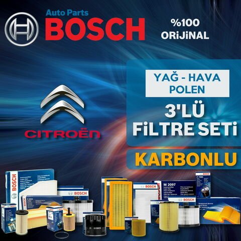 Bosch Citroen Berlingo 1.6 Hdi E5 Filtre Bakım Seti 2011-2017 3KP
