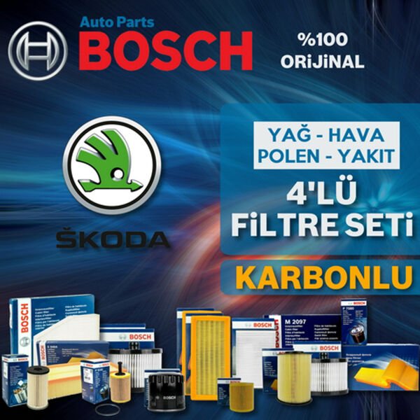 Bosch Skoda Octavia 1.6 Tdi Filtre Bakım Seti 2013-2017 4KP CLH-CRK-DDY-DGT