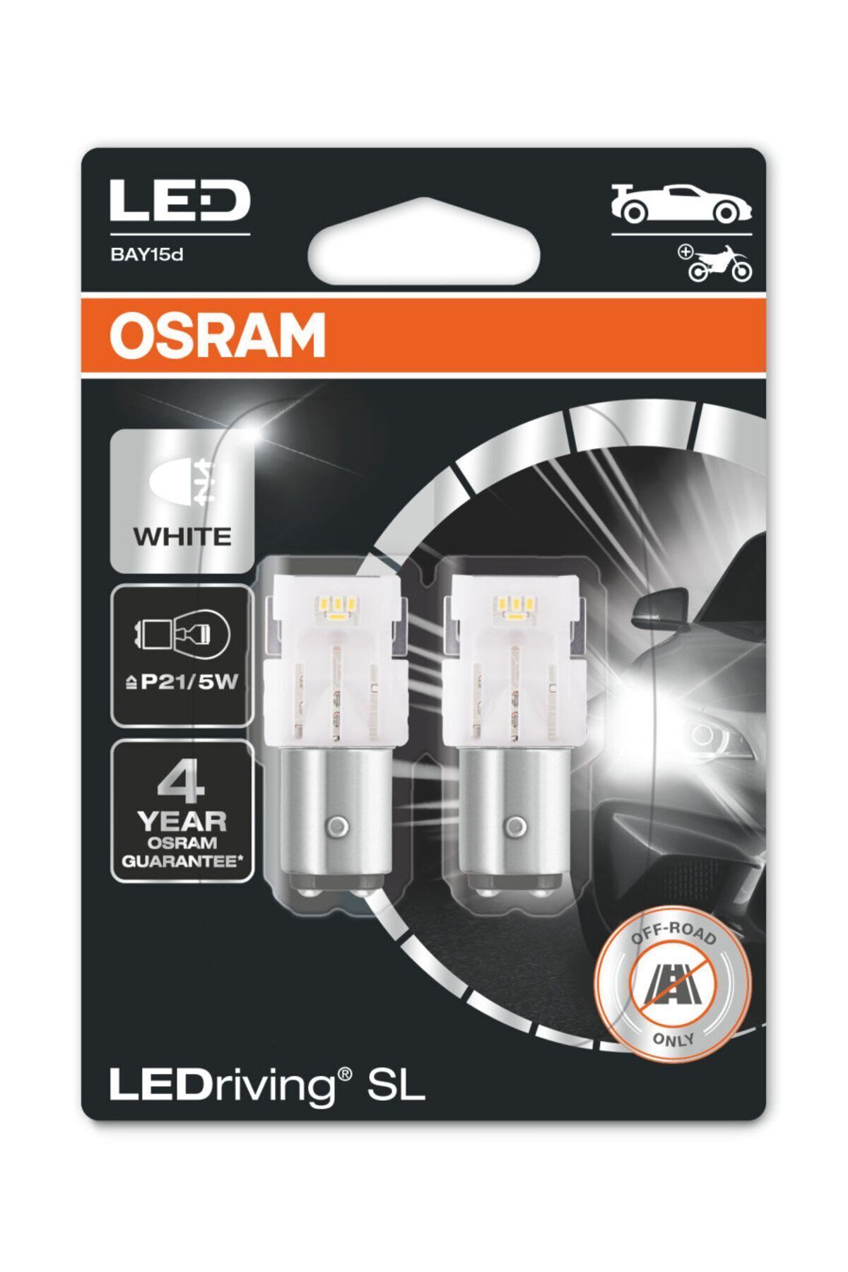 Osram Çift Duy Beyaz 1016 Led Stop Ampulü LEDriving SL 7528DWP.02B (2'li Paket)