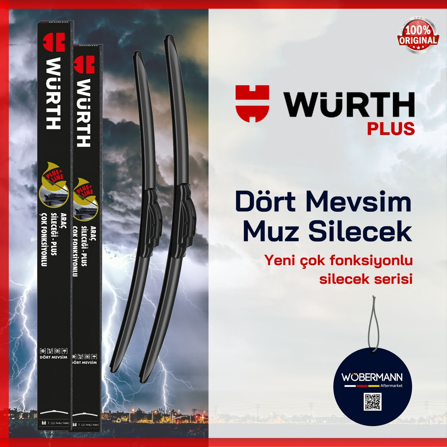 Wöbermann + Würth Peugeot 207 Muz Silecek Takımı 2006-2012