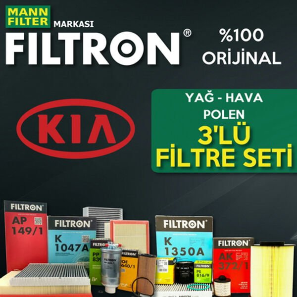 Filtron Kia Cerato 1.6 Crdi Filtre Bakım Seti 2015-2020 3NP