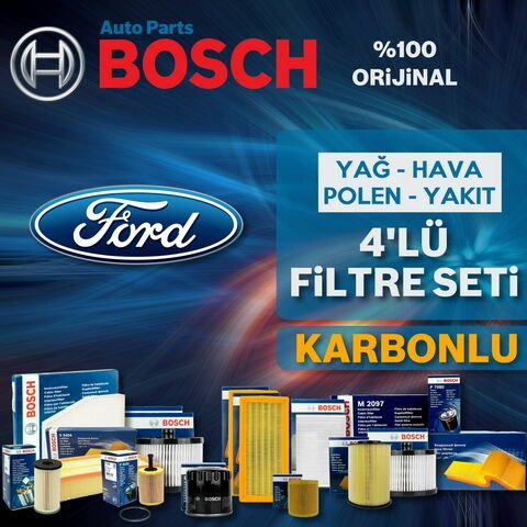 Bosch Ford Fiesta 1.4 1.5 Tdci Filtre Bakım Seti 2013-2016 4KP