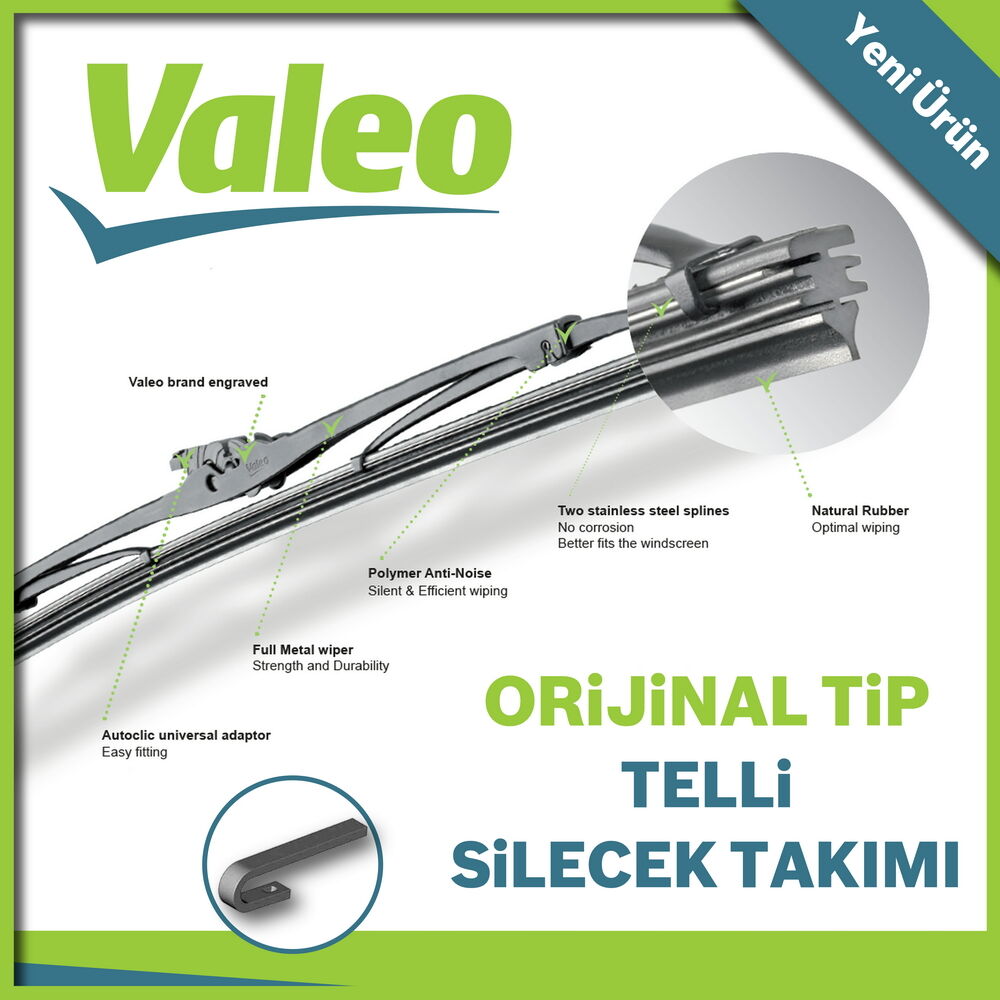 Valeo Toyota Corolla 2002-2008 Telli Silecek Takımı