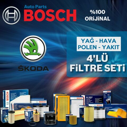Bosch Skoda SuperB 1.4 Tsi Filtre Bakım Seti 2009-2015 4NP CAX