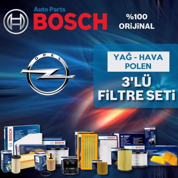 Bosch Opel Astra H 1.6 Benzin Filtre Bakım Seti 2007-2014 3NP
