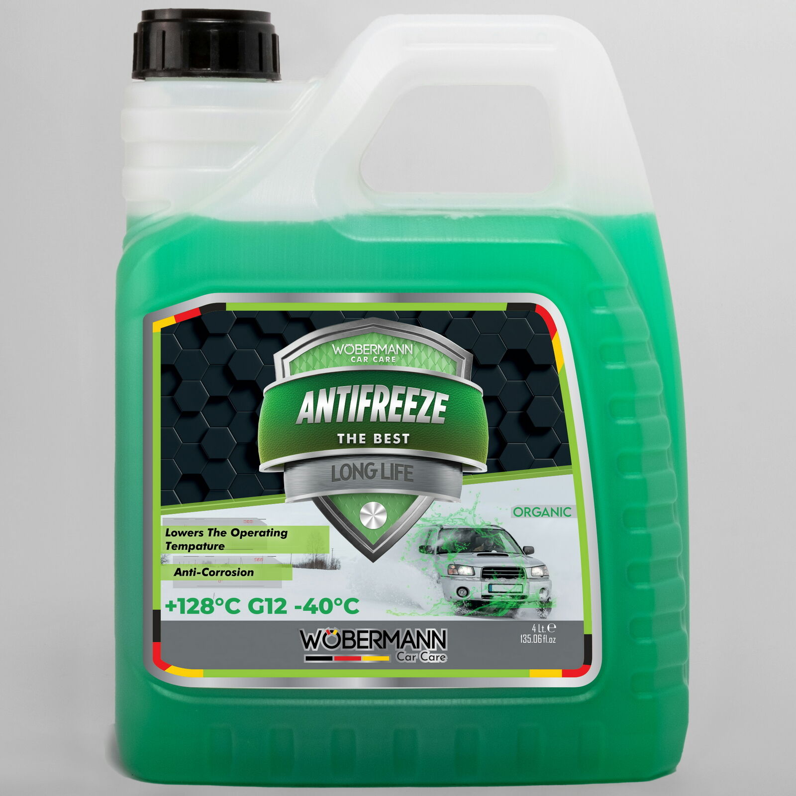 Wöbermann Yeşil Antifriz 4 Mevsim Organik G12 -40°C 4 Lt.