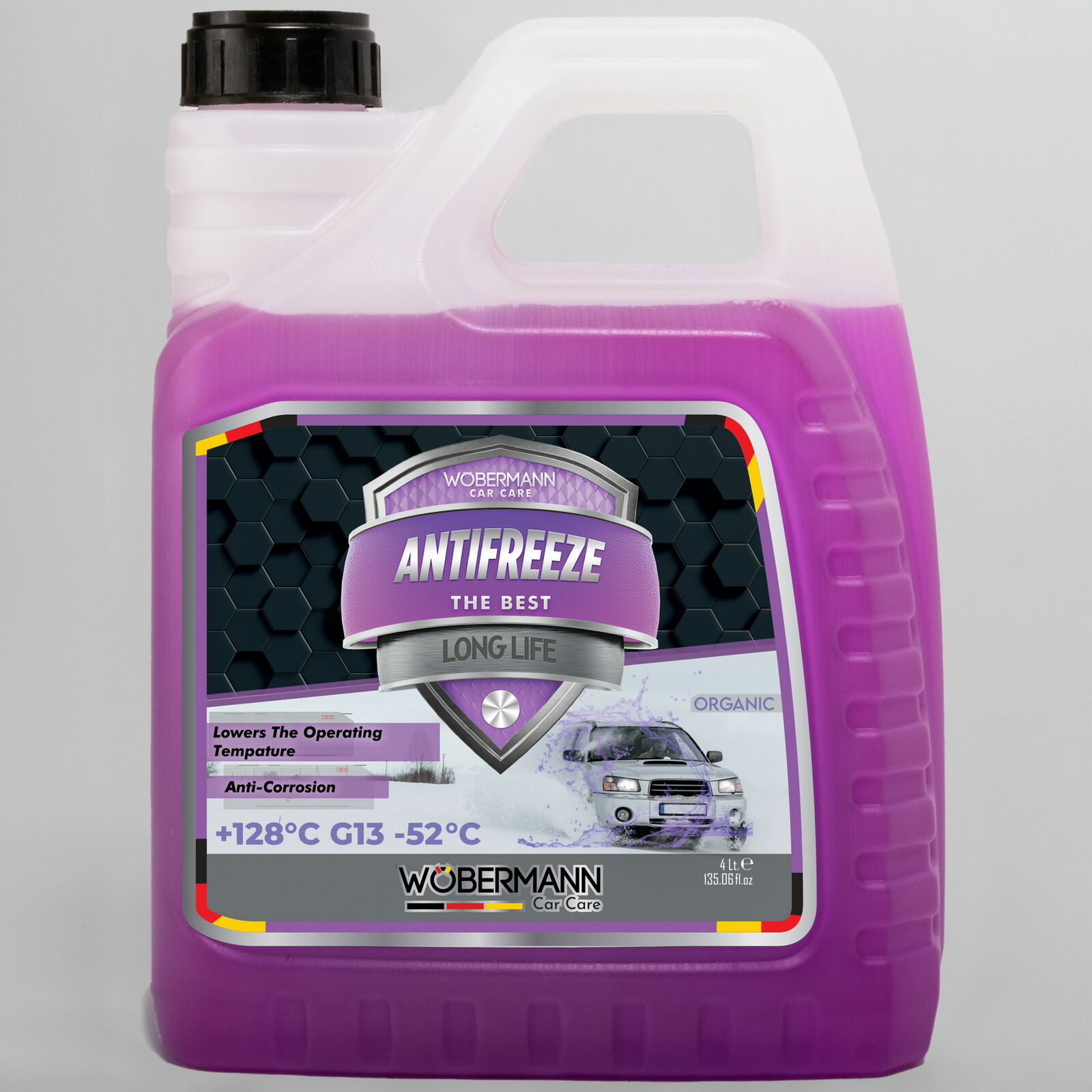 Wöbermann Mor Antifriz 4 Mevsim Organik G13 -52°C 4 Lt.
