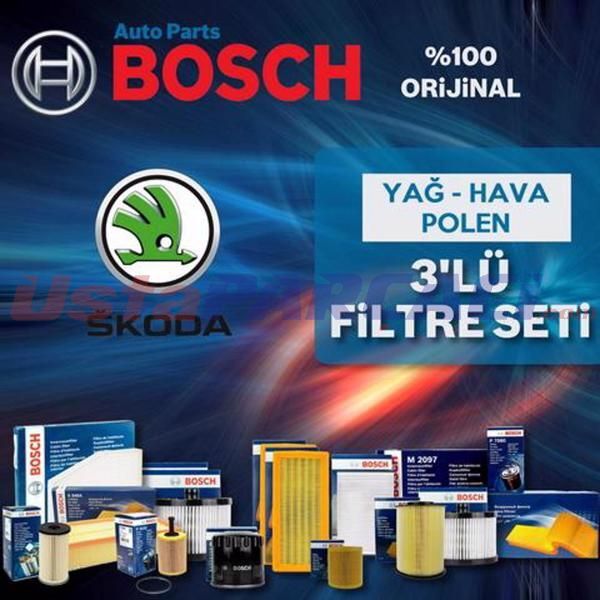 Bosch Skoda Fabia 1.6 Tdi Filtre Bakım Seti 2010-2013 3NP CAY-CLN