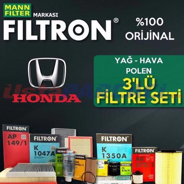 Filtron Honda Jazz 1.4 L13A Filtre Bakım Seti 2002-2008 3NP