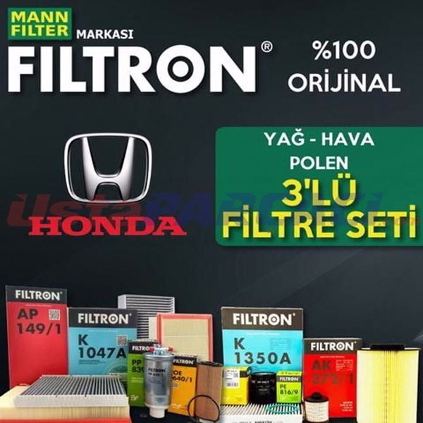 Filtron Honda City 1.4 L13Z Filtre Bakım Seti 2009-2011 3NP