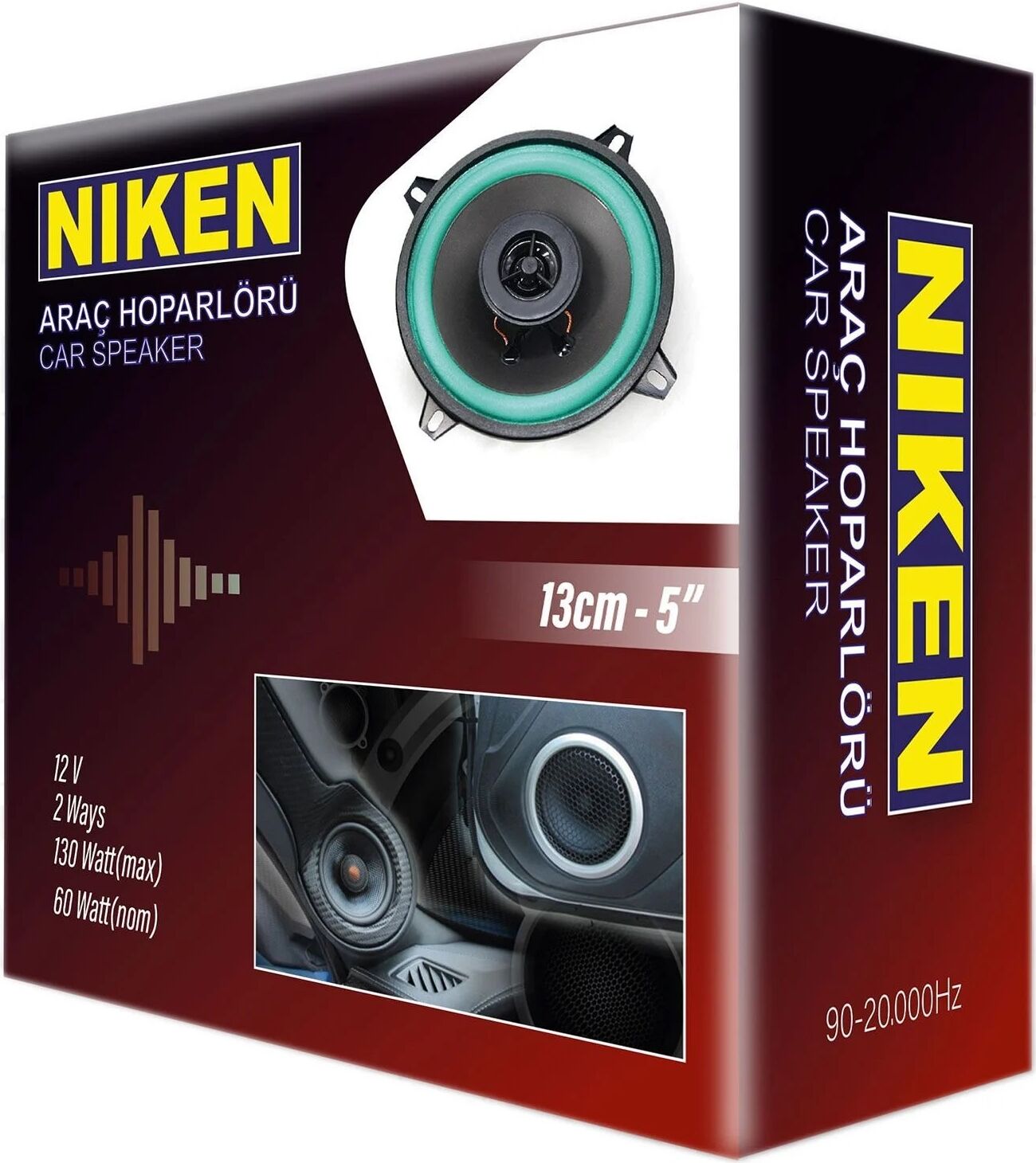 Niken Araç Hoparlörü 13cm 5inç 4 Ohm 130 Watt