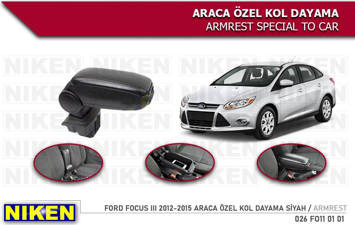 Niken Ford Focus 3 Araca Özel Kol Dayama Kolçak 2012-2015