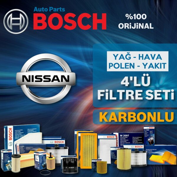Bosch Nissan Qashqai 1.6 Dci Filtre Bakım Seti 2014-2017 4KP