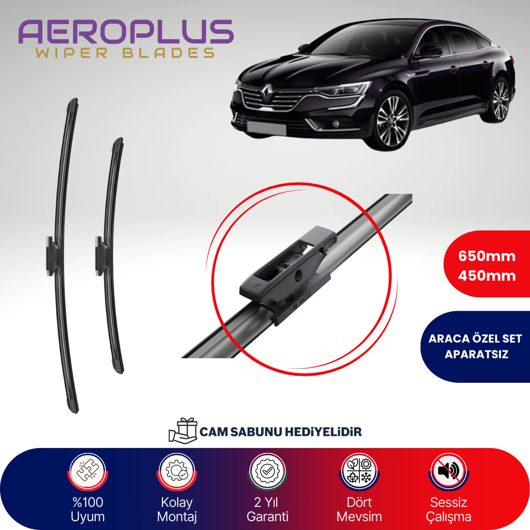 Aeroplus Renault Talisman 2015-2022 Muz Silecek Takımı