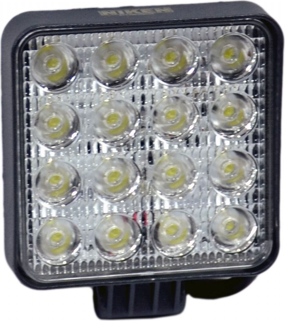 Niken 9-48V Çalışma Lambası Kare 16 LED 22-27W