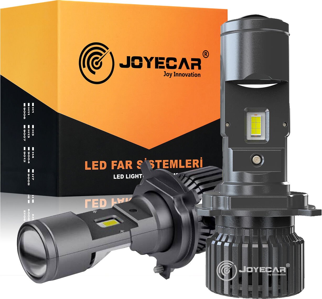 Joyecar Ultra Power Projektor Lensli H4 Uzun Kısa LED Far Ampulü