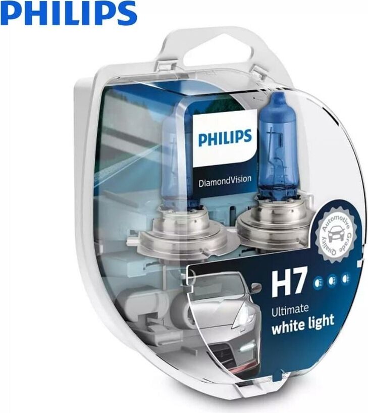 Philips 12V H7 Ampul 55W Beyaz Işık Dıamond Vısıon 5000K (2 Ad)