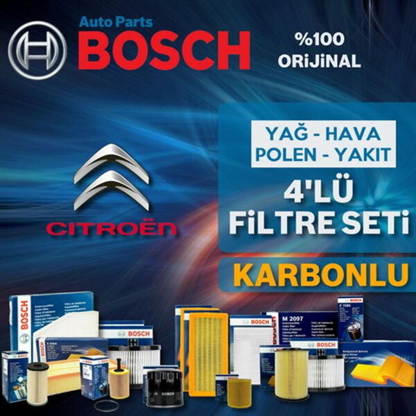 Bosch Citroen C4 Picasso 1.6 Hdi Filtre Bakım Seti 2010-2015 4KP