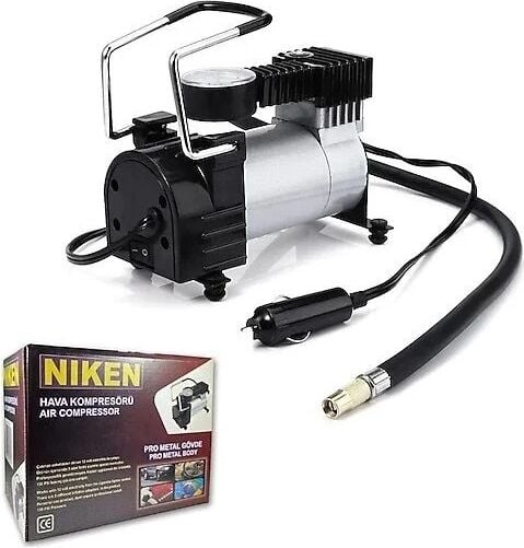Niken Araç Oto Hava Kompresörü Metal Gövde 12V 150 PSI