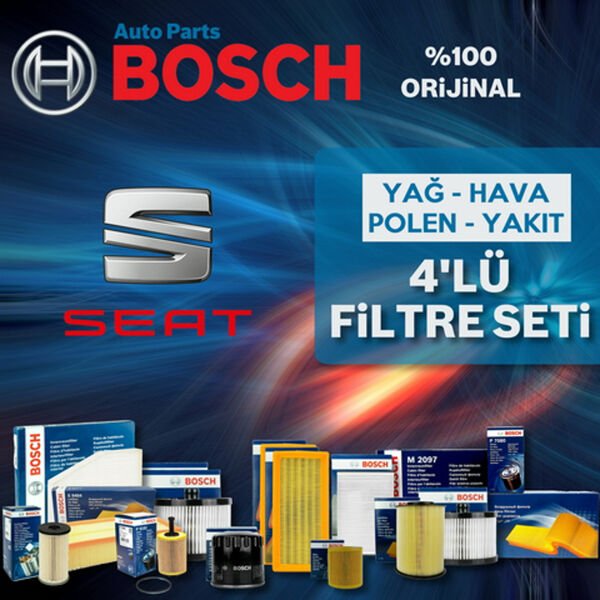 Bosch Seat Cordoba 1.4 Benzin Filtre Bakım Seti 2003-2009 4NP BBY-BKY-AUB-BBZ