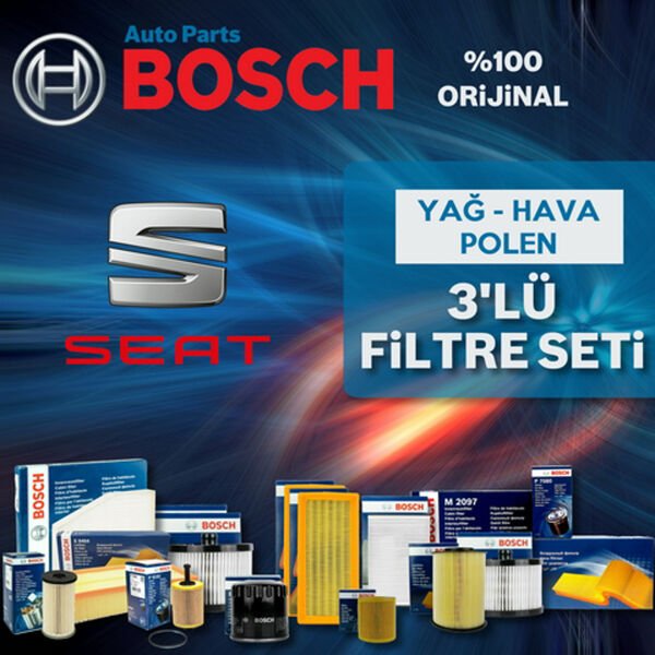 Bosch Seat Leon 1.6 Tdi Filtre Bakım Seti 2010-2012 3NP CAY