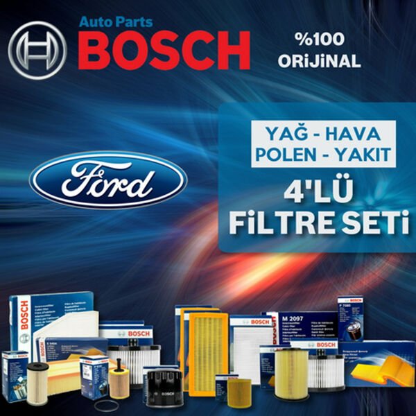 Bosch Ford Focus 1.6 Benzin Filtre Bakım Seti 2006-2008 4NP