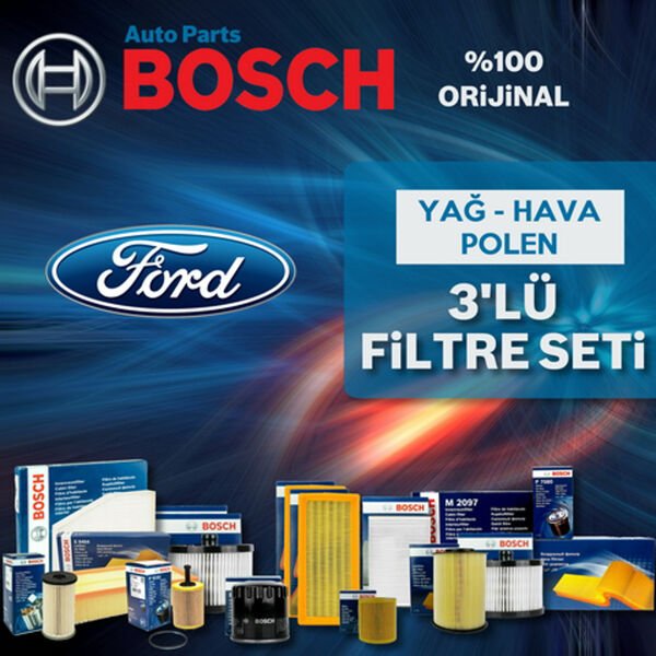 Bosch Ford Fiesta 1.6 Benzin Filtre Bakım Seti 2002-2008 3NP
