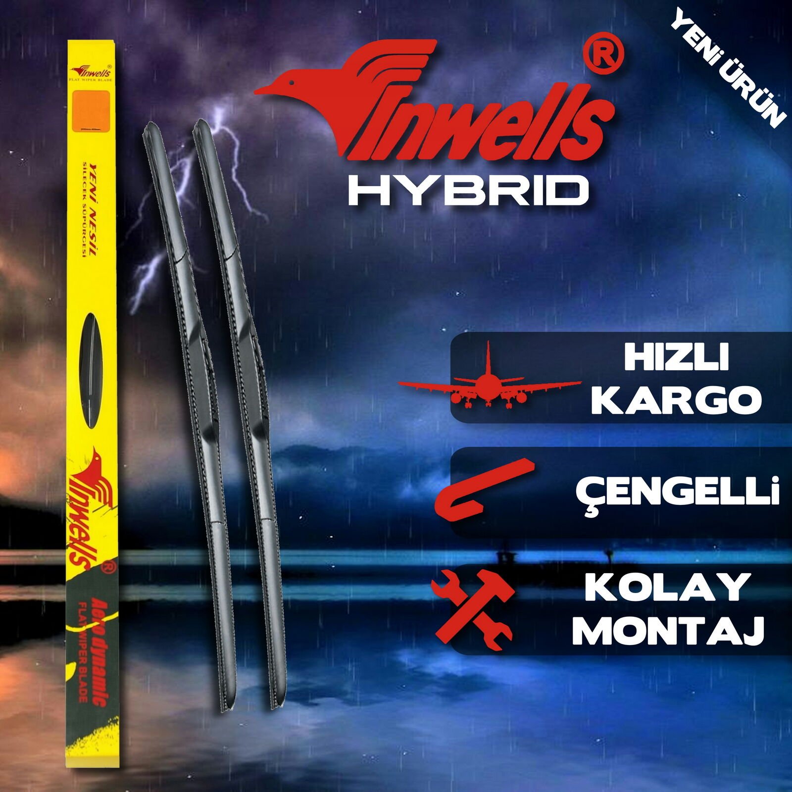 İnwells Hyundai Matrix 2001-2010 Hybrid Silecek Takımı