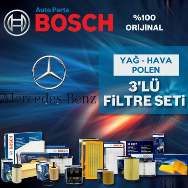 Bosch Mercedes Vito 115 Cdi Benzin Filtre Bakım Seti 2004-2010 3NP