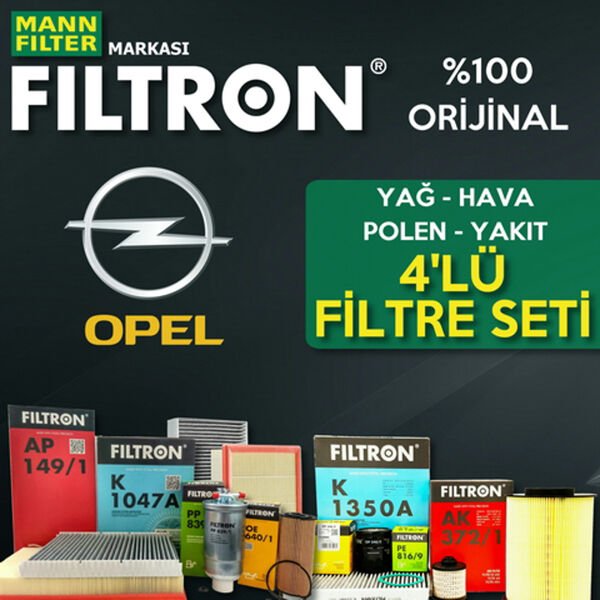 Filtron Opel Corsa C 1.4 Twinport Filtre Bakım Seti 2004-2006 4NP