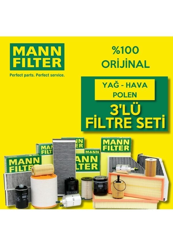 Mann-Filter Ford Focus 1.6 Benzin Filtre Bakım Seti 1998-2004 3NP