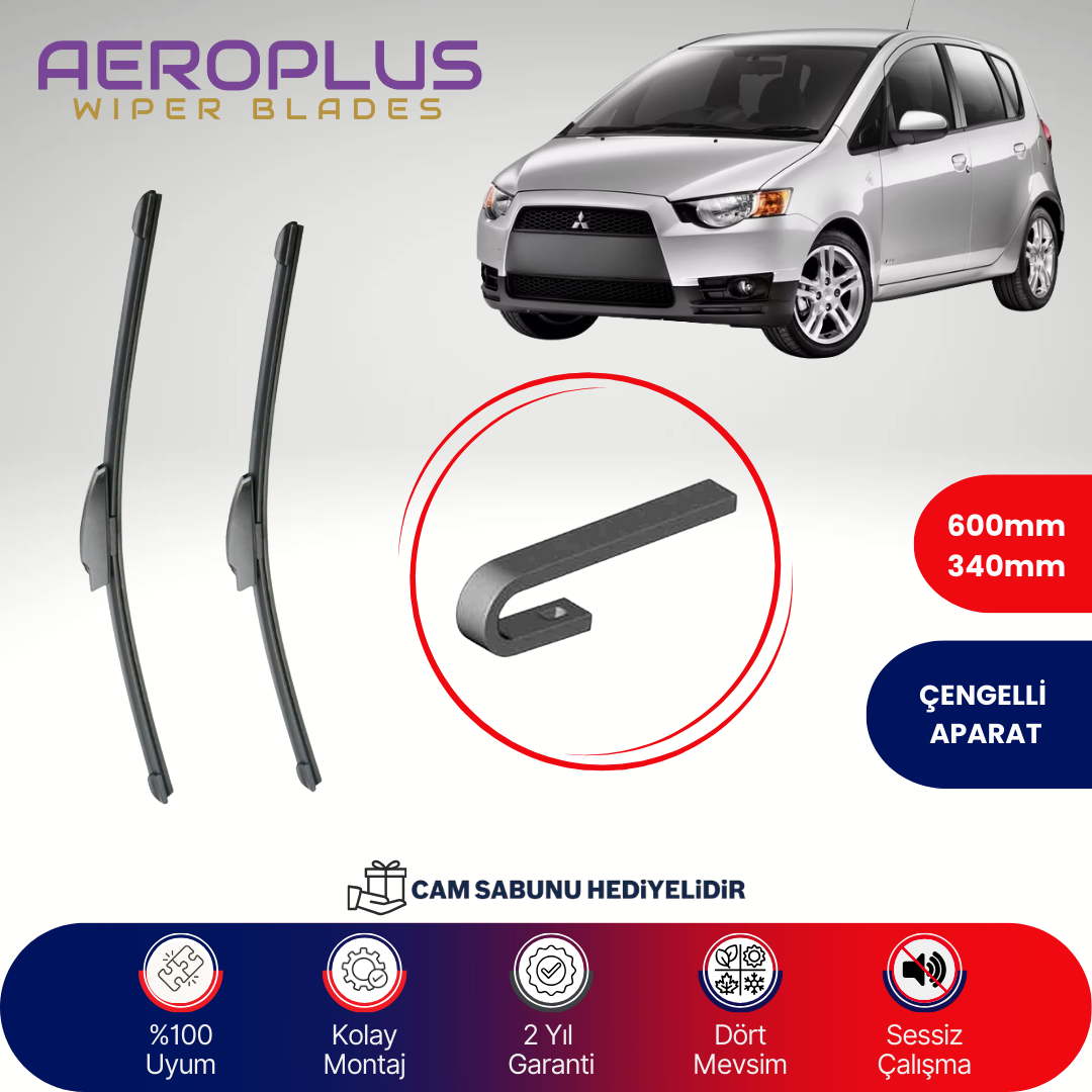 Aeroplus Mitsubishi Colt 2009-2013 Muz Silecek Takımı