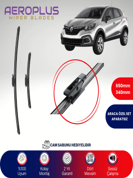 Aeroplus Renault Captur 2013-2016 Muz Silecek Takımı