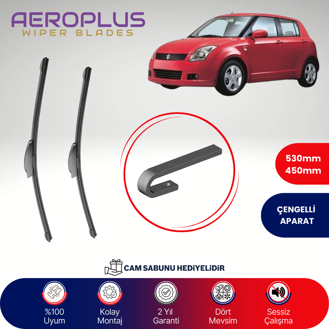 Aeroplus Suzuki Swift 2005-2010 Muz Silecek Takımı