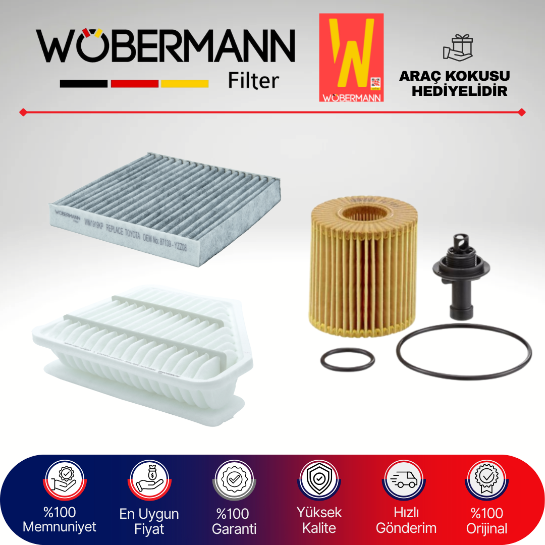 Wöbermann Toyota Auris 1.4 D4d Filtre Bakım Seti 2007-2018 3KP