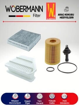 Wöbermann Toyota Auris 1.4 D4d Filtre Bakım Seti 2007-2018 3KP