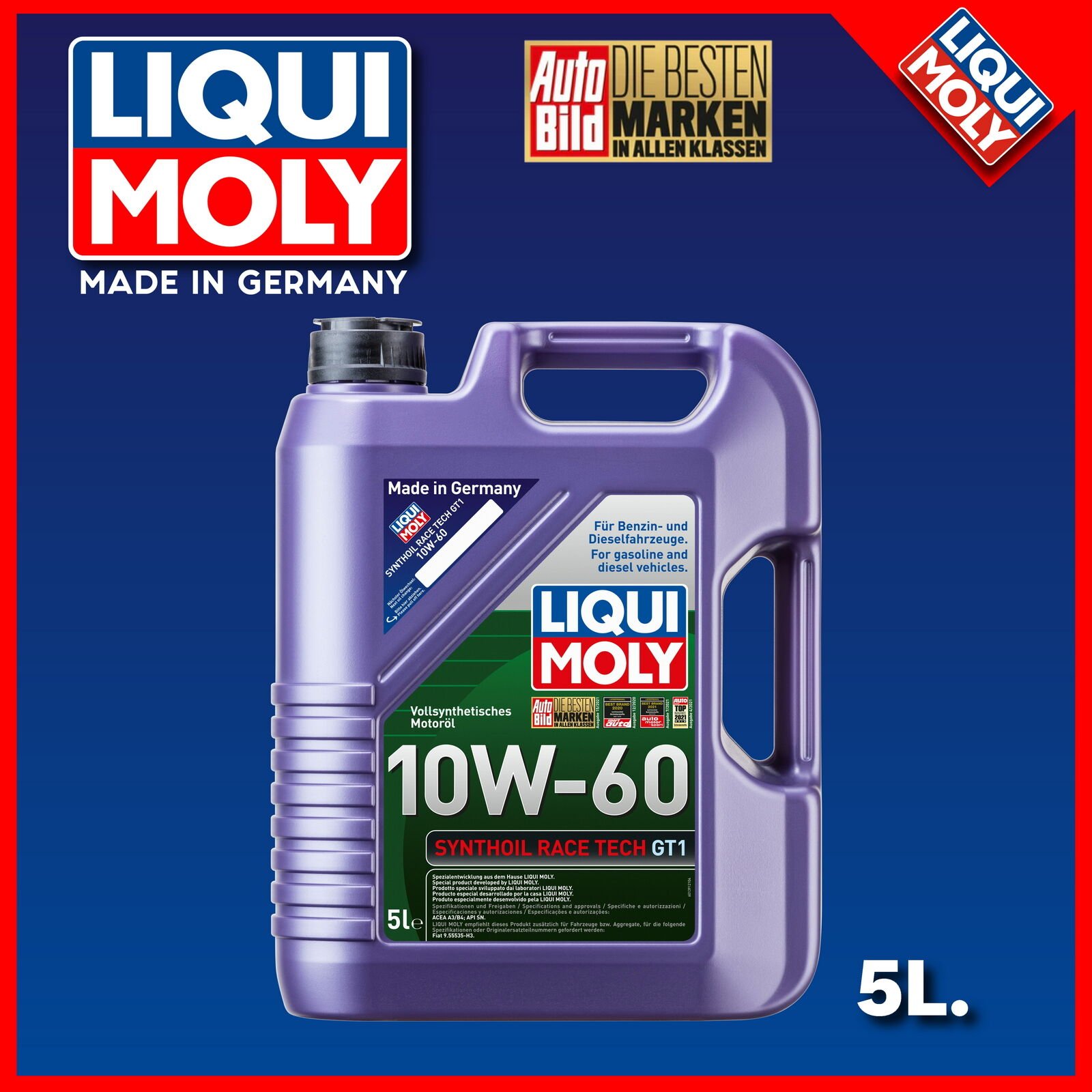 Liqui Moly Synthoil Race Tech GT1 10W-60 Motor Yağı 5 Litre 8909