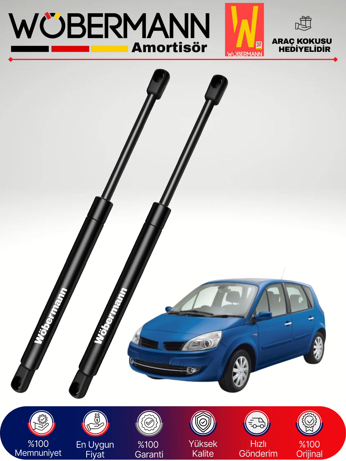 Wöbermann Megane Scenic Bagaj Amortisörü Takım Sağ-Sol 2004-2006