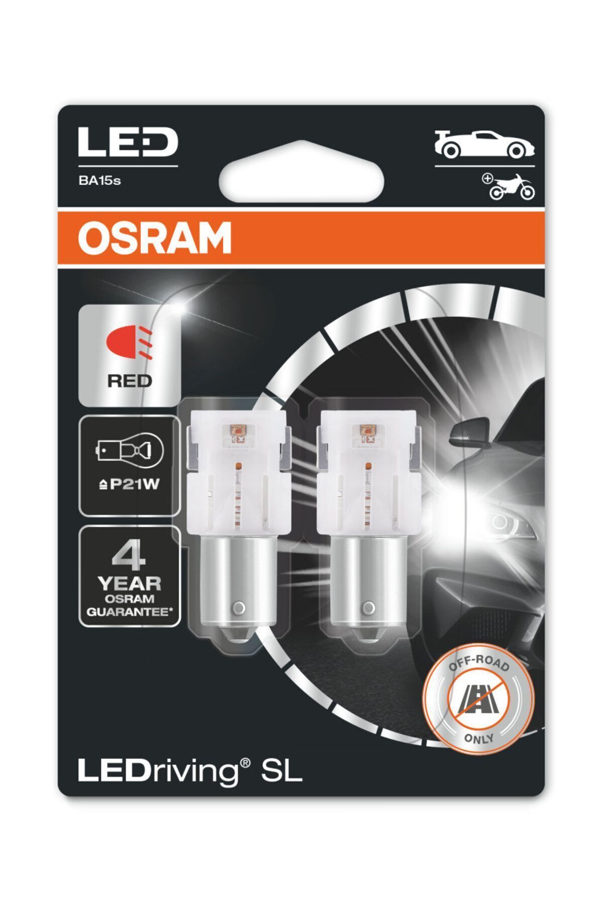 Osram Tek Duy Kırmızı 93 Led Stop Ampulü Ledriving Sl 7506drp.02b (2'Lİ PAKET)