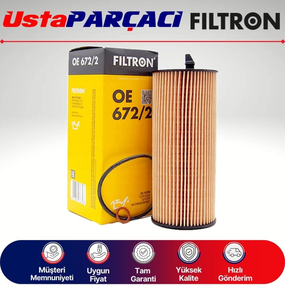 Filtron BMW 1 Serisi E87 1.18D N47 Dizel Yağ Filtresi 2007-2011 OE672/2 11427805707