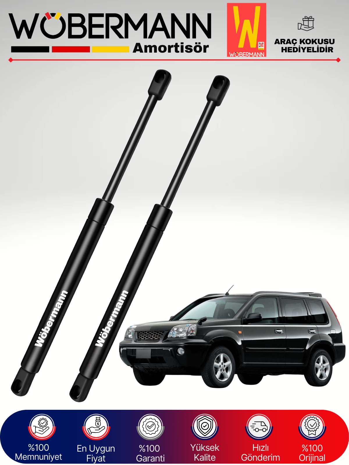 Wöbermann Nissan X-Trail Bagaj Amortisörü Takım Sağ-Sol 2001-2007