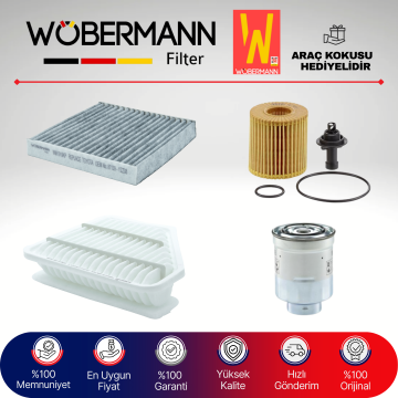 Wöbermann Toyota Corolla 1.4 D4d Filtre Bakım Seti 2007-2018 4KP