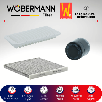 Wöbermann Toyota Yaris 1.3 Benzin Filtre Bakım Seti 1999-2002 3KP